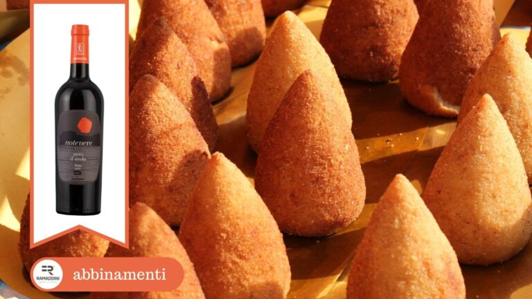 Arancini e vino: abbiniamo il Nero d'Avola!